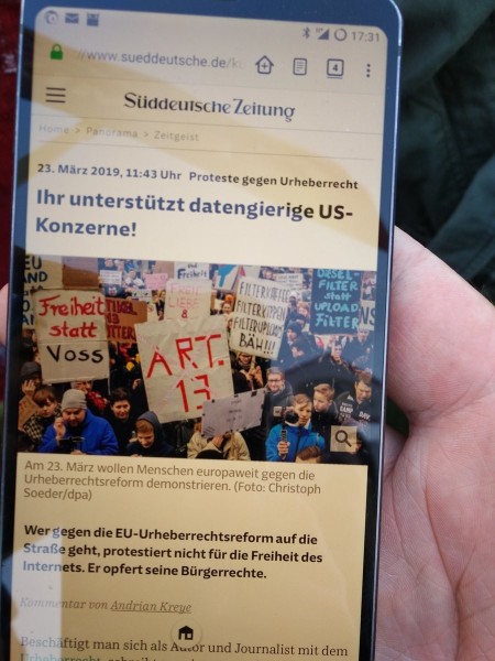Foto eines Screenshots des Artikels der Süddeutschen Zeitung