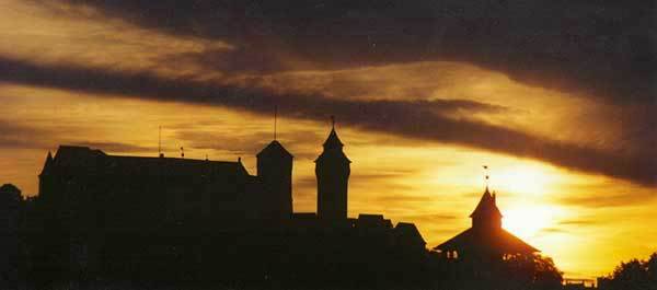 Burg in Nürnberg, Sonnenaufgang